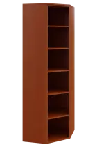 V 6 - 7 kancelářská skříň, rohová, 2150x700x700, třešeň šumavská